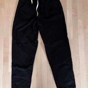 Unisex IJJI Cotton Canvas Easy Pant Black Drawstring Worn once